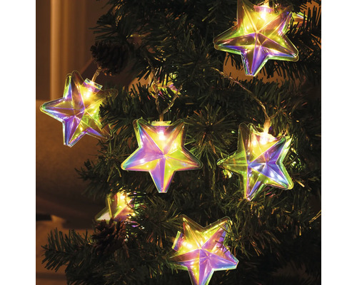 Stjärnformad ljusslinga på en julgran