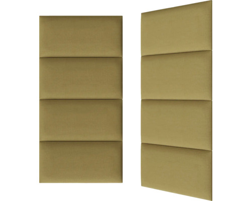 Två ljudisolerande paneler, vardera med fyra rektangulära sektioner för väggmontering.