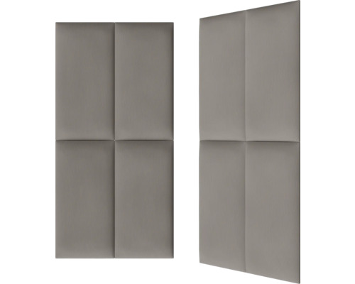 Två vadderade väggpaneler med kvadratiskt mönster för väggdekoration