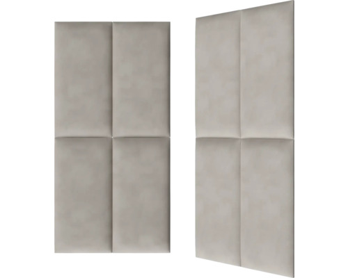 Två ljudisolerande paneler med kvadratisk design