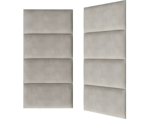 Två rektangulära väggpaneler med vadderad yta
