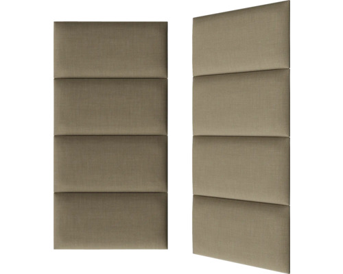 Två vadderade väggpaneler för inredning.