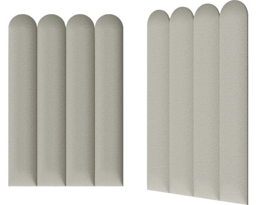 Två paneler med fyra vertikala ribbor vardera med rundade kanter