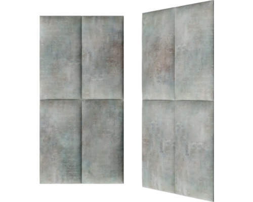 Två väggpaneler med fyra kvadratiska element vardera