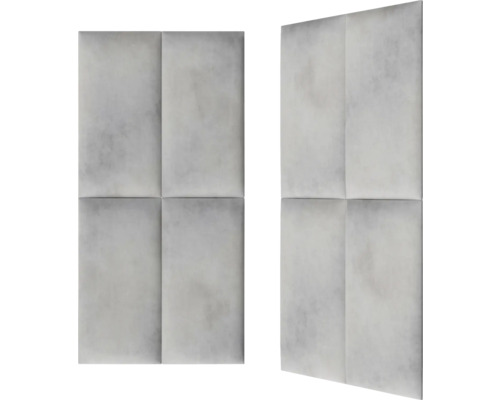 Två ljudabsorberande paneler för väggmontering med fyra rektanglar vardera