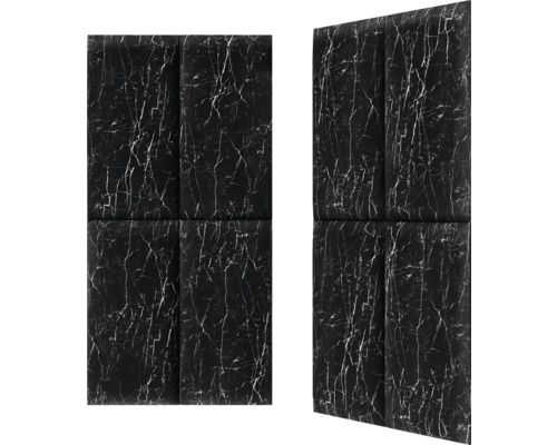 Två ljudisolerande paneler med marmorlook