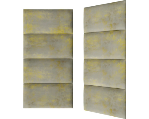 Två ljudisolerade paneler av tyg med rektangulära sektioner