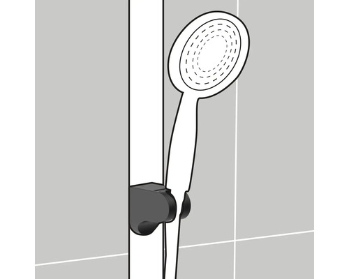 Handdusch med hållare för väggmontering