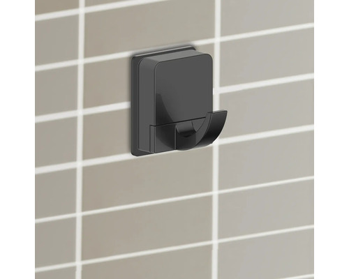 Svart badrockskrok för väggmontering