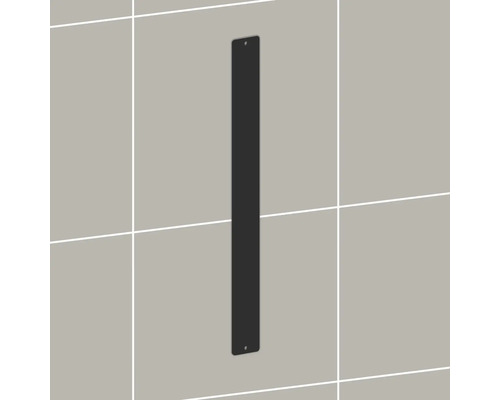 Lång, smal metallremsa för väggmontering