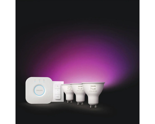 Philips Hue startpaket med tre lampor, dimmer och brygga