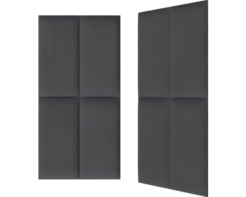 Två grå akustikpaneler för väggmontering