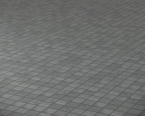 Klinkergolv med kvadratiska plattor