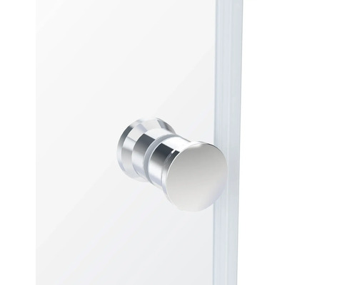 Dörrknopp av metall på en glasdörr