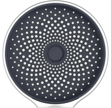 Duschhuvud med cirkelformad design och flera munstycken