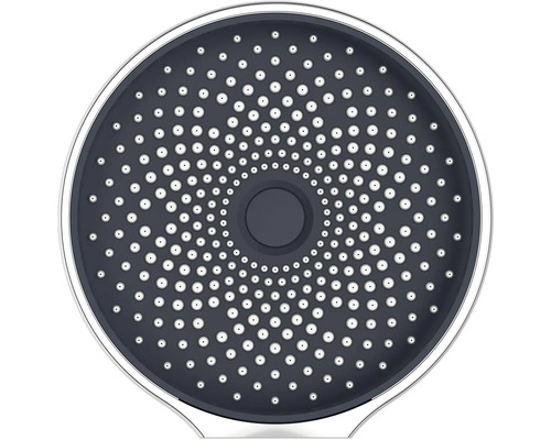Duschhuvud med cirkelformad design och flera munstycken