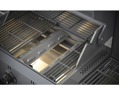 Grillinteriör med grillgaller och lock