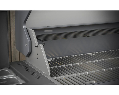 Insida av en grill med grillgaller