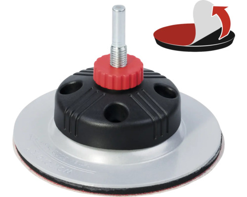 Sliprondell med kardborrefäste för slippapper