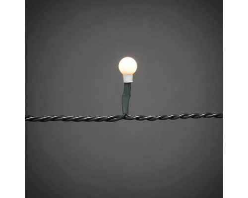 Närbild av en enda LED-ljusslinga med rund lampa