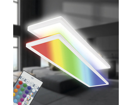 Två LED-paneler med fjärrkontroll för ljusstyrning