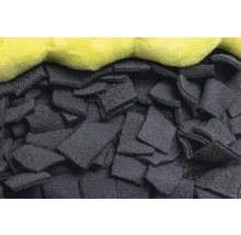 Detaljbild av en hundsnusmatta med fleece kvadrater