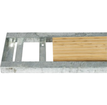 Metallram med träplanka