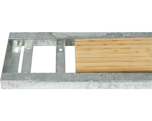 Metallram med träskiva