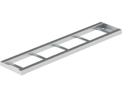 Metallram med rektangulära utskärningar