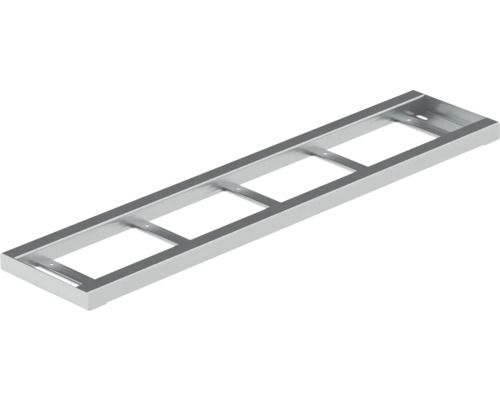 Metallram med rektangulära utskärningar