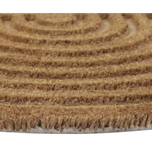 Dörrmatta av kokosfiber med cirkelmönster