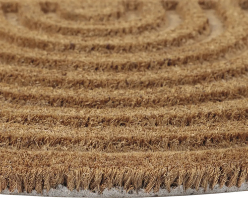 Dörrmatta av kokosfiber med cirkelmönster