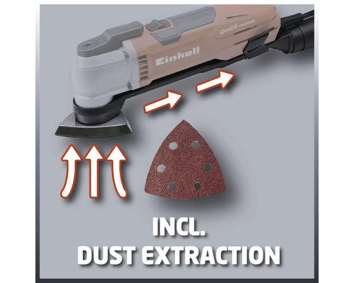 Einhell multiverktyg med dammutsug och sandpapper