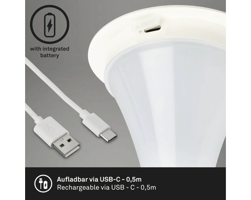 Lampa med integrerat batteri och USB-C-port