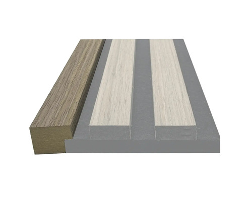 Avslutningslist till akustikpanel valnöt 18x25x2600 mm Träpanelprofil för väggdekoration