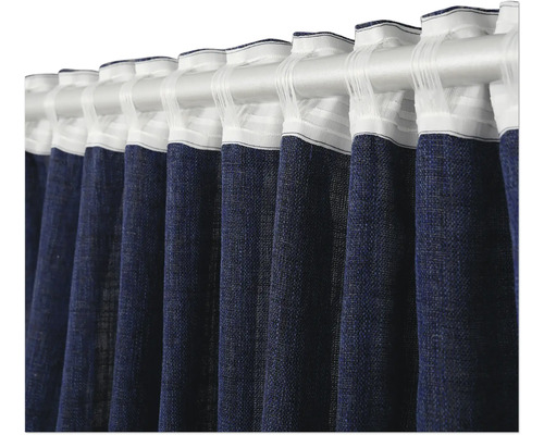 Gardin med rynkbandsupphängning på gardinstång