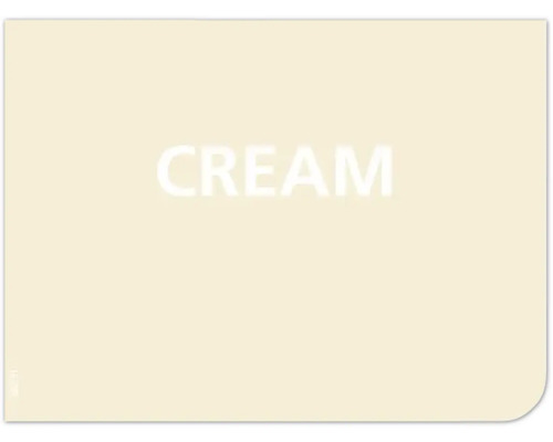 Krämfärgad bakgrund med ordet Kräm.