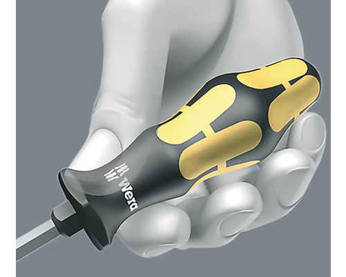 Wera skruvmejselhandtag i handen