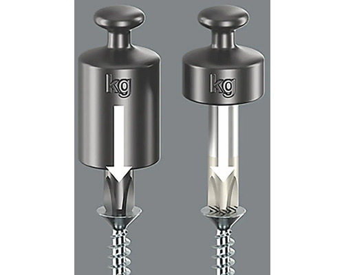 Illustration av kontakttrycket på en skruv med vikter.