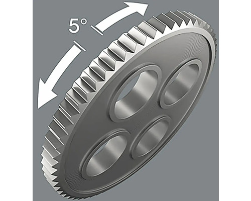Kugghjul med 5 graders justeringsvinkel