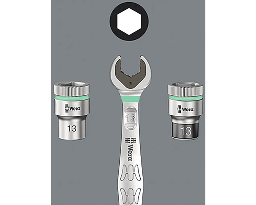 Wera Joker kombinationsnyckelsats med hylsinsatser och sexkantssymbol