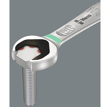 En U-ringnyckel greppar en skruv, Wera logotyp