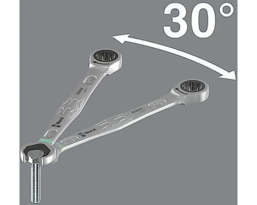 Bild av en skiftnyckel med spärrfunktion och 30 graders rotationsvinkel