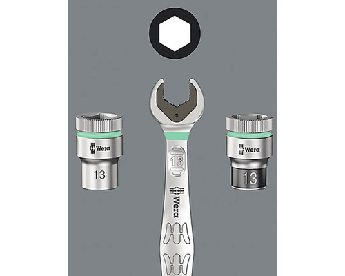 Wera skiftnyckel med hylsinsatser och sexkant