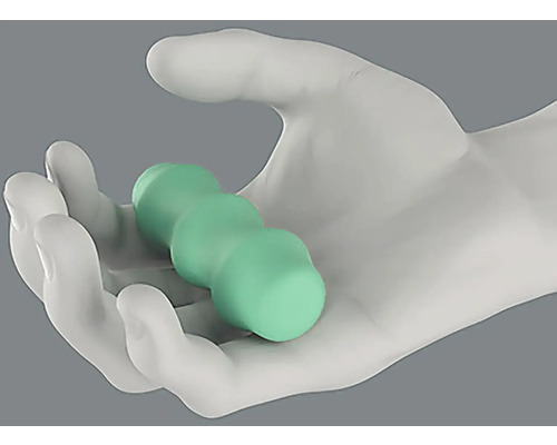 Hand med massageboll av plast