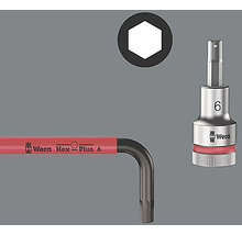 Wera logotyp, sexkantsprofil, sexkantnyckel och hylsnyckel