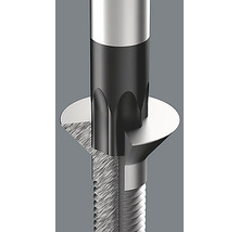 Detaljvy av en skruv med Torx-drivning och skruvskalle
