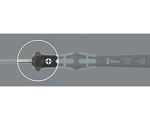 Skruvmejsel med Wera logotyp och plustecken