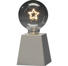 Dekorativ lampa med stjärnformad glödlampa på sockel