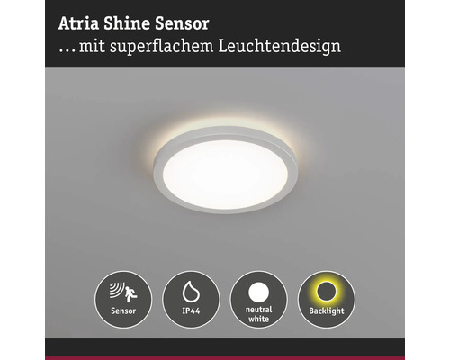 Atria Shine Sensor taklampa med sensor och bakgrundsbelysning